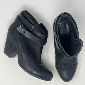 rag & bone Black Leather Ankle Booties